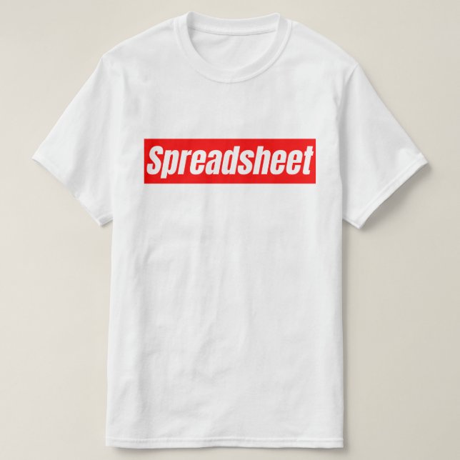 T-shirt Feuille de calcul - Comptable drôle (Design devant)