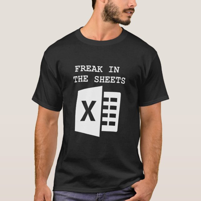 T-shirt Feuille De Calcul De Comptable Freak Dans Les Feui (Devant)