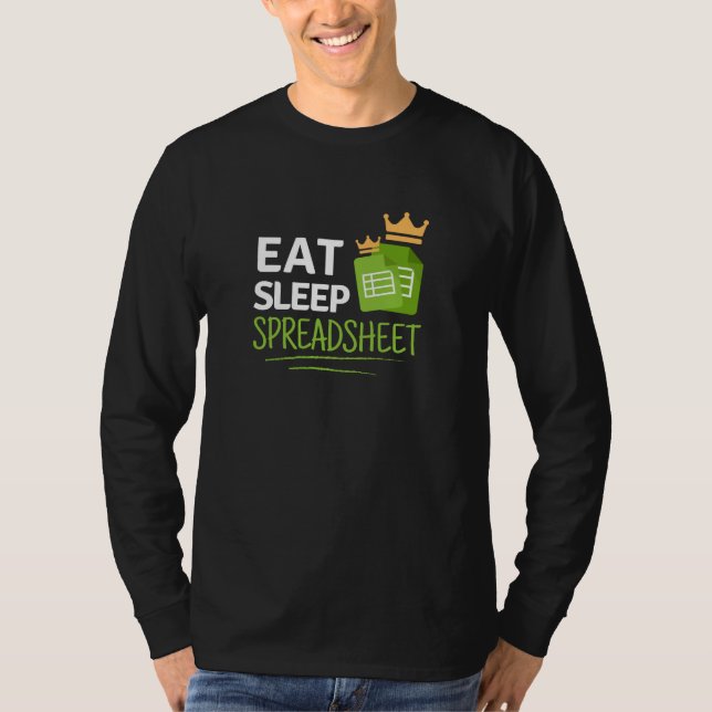 T-shirt Feuille de calcul du sommeil (Devant)