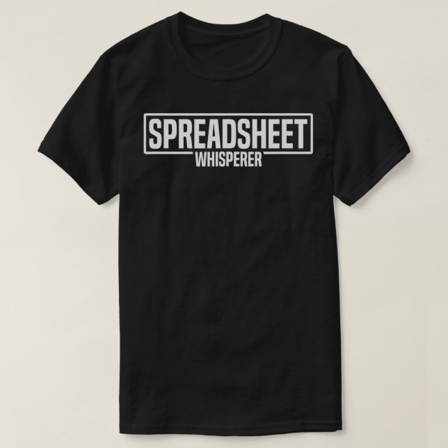 T-shirt Feuille de calcul Whisperer Actuariel Analyste act (Design devant)