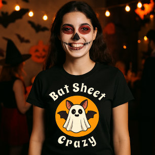 T-shirt Feuille de chauve-souris fou drôle Halloween