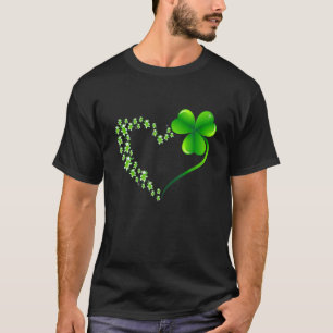 T-shirt Feuille de Coeur de Vache Irlandais St Patrick Jou