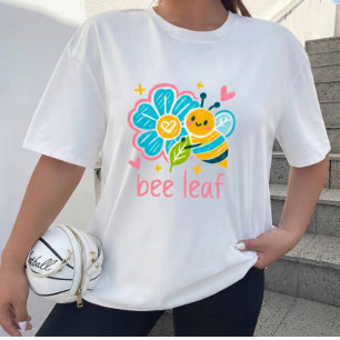 T-shirt Feuille de crayon d'art abeille fantaisiste Éco-c