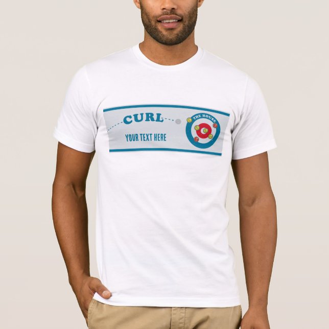T-shirt Feuille de curling Pierre de curling (Devant)
