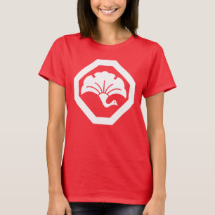 T-shirt Feuille de ginkgo en forme de grue sur plateau