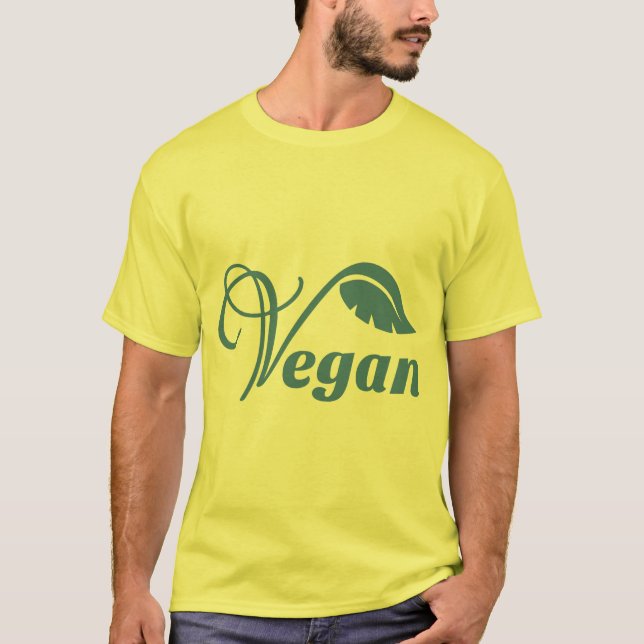 T-shirt Feuille de logo Vegan (Devant)