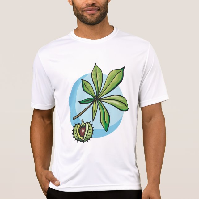 T-shirt Feuille de marronnier et fruit (Devant)