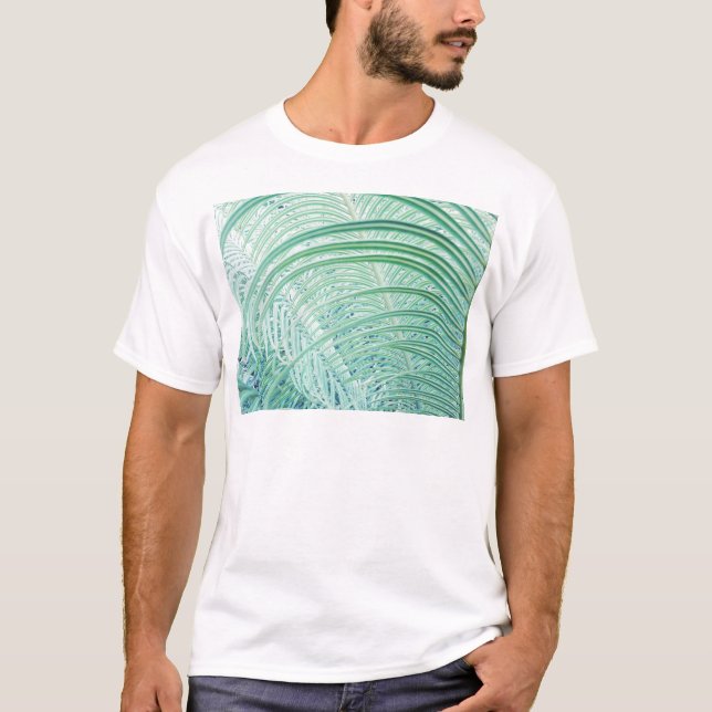 T-shirt Feuille de palme Plante verte douce (Devant)