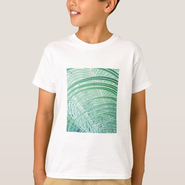 T-shirt Feuille de palmier de plante verte douce (Devant)