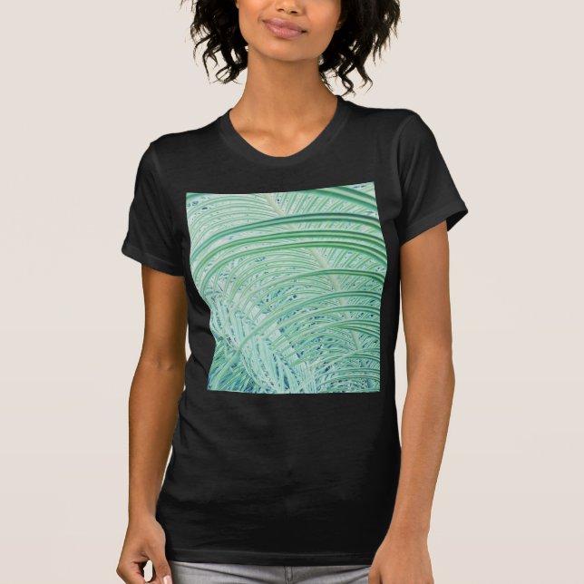 T-shirt Feuille de palmier de plante verte douce (Devant)