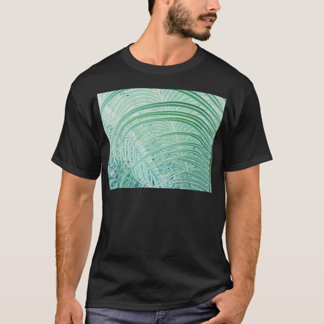 T-shirt Feuille de palmier de plante verte douce (Devant)
