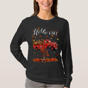 T-shirt Feuille de poulet de l'érable Automne Camion rouge