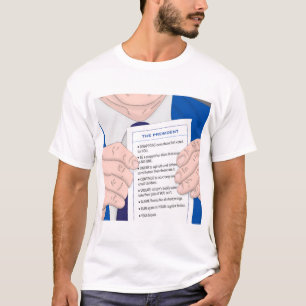 T-shirt feuille de triche des présidents