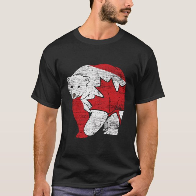 T-shirt Feuille d'érable à ours canadienne Canada (Devant)