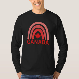 T-shirt Feuille d'érable Canada Arc-en-ciel Symboles canad