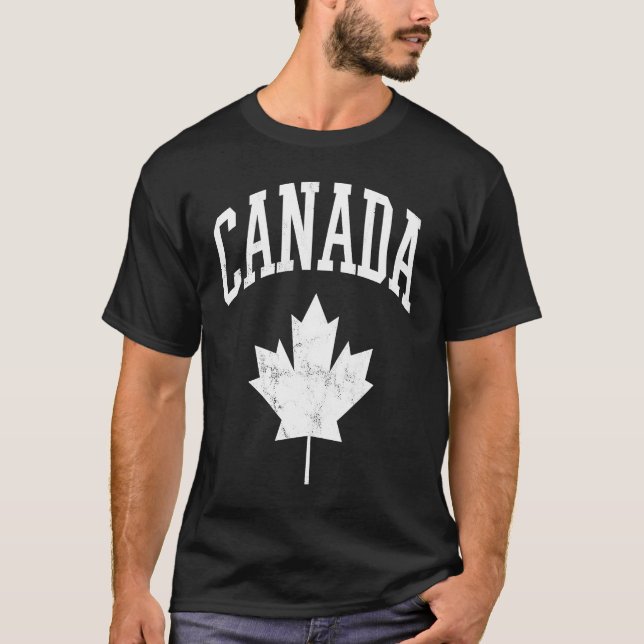 T-shirt Feuille d'érable canadienne canadienne en difficul (Devant)