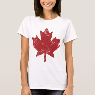 T-shirt Feuille d'érable canadienne (en détresse)