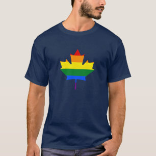 T-shirt Feuille d'érable de la fierté arc-en-ciel
