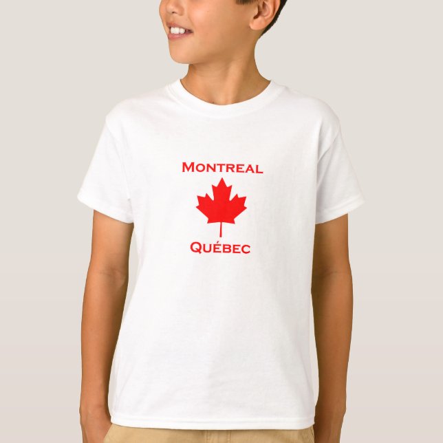 T-shirt Feuille d'érable de Montréal Québec (Devant)