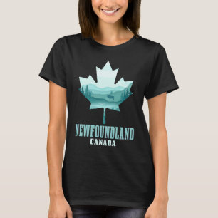 T-shirt Feuille d'érable de Terre-Neuve Orignal Vintage Ca