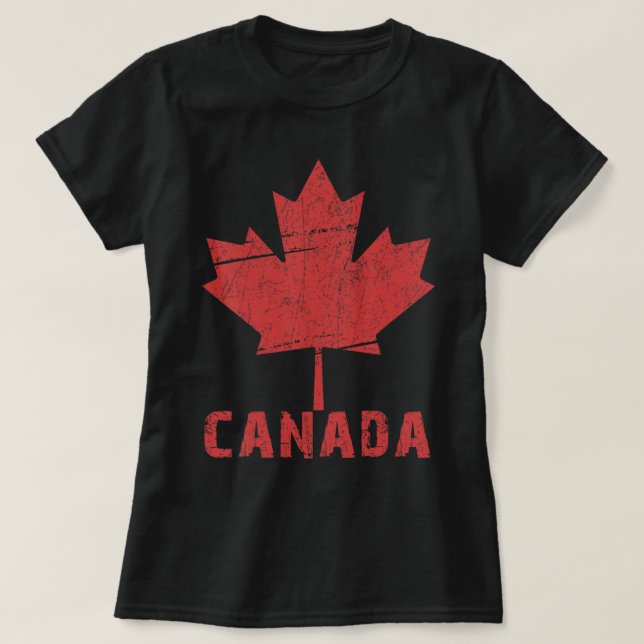 T-shirt Feuille d'érable Drapeau canadien Fête du Canada 2 (Design devant)