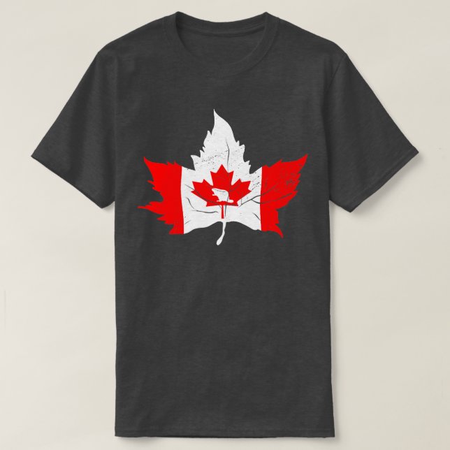 T-shirt Feuille d'érable Drapeau canadien Fête du Canada 2 (Design devant)
