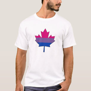T-Shirt feuille d'érable fierté bisexuelle