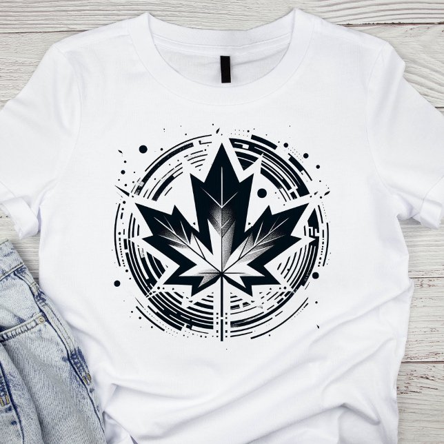 T-shirt Feuille d'érable géométrique moderne (Créateur téléchargé)