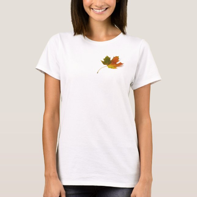 T-shirt feuille d'érable par Petr Kratochvil (Devant)