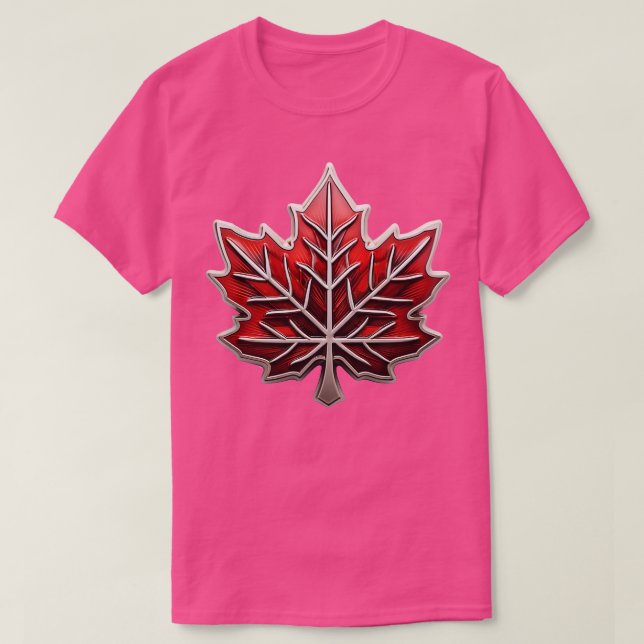 T-shirt Feuille d'érable rouge (Design devant)