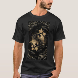 T-shirt Feuille d'érable Sérénité Céleste