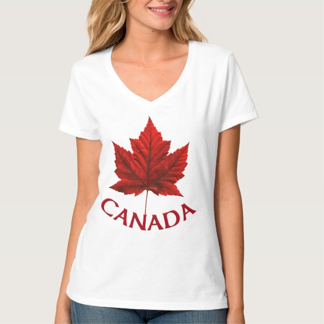 T-shirt Feuille d'érable T-shirt Canada féminin (Devant)