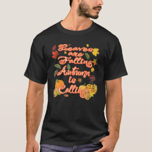 T-shirt Feuille en chute d'automne appel automne graphique