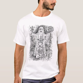 T-shirt Feuille Occulte Fantôme Drôle Vintage Halloween Bl