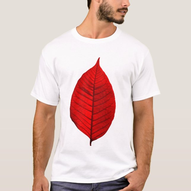 T-shirt Feuille rouge (Devant)
