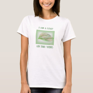 T-shirt Feuille sur la chemise de vent