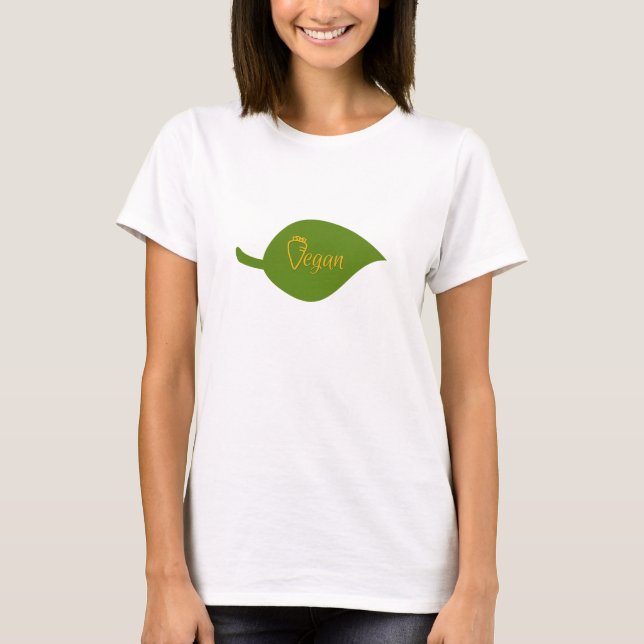 T-shirt Feuille végétalienne (Devant)