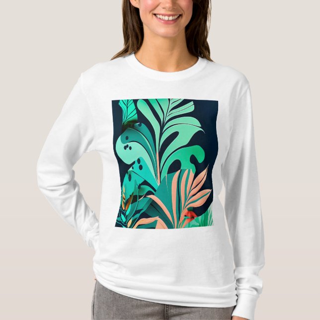 T-shirt feuilles (Devant)