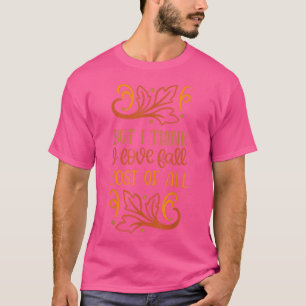 T-shirt Feuilles Arbre d'automne Orange Feuilles de automn