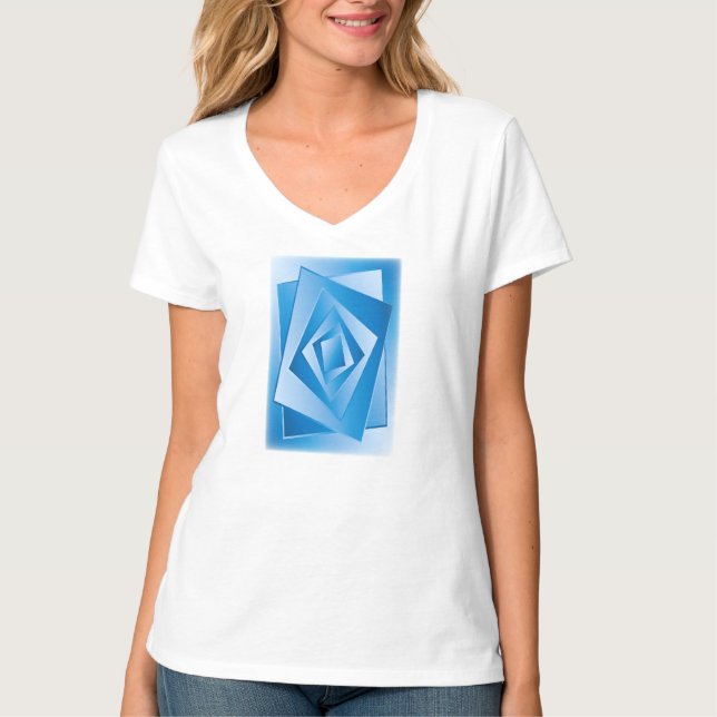 T-shirt Feuilles Bleues (Devant)
