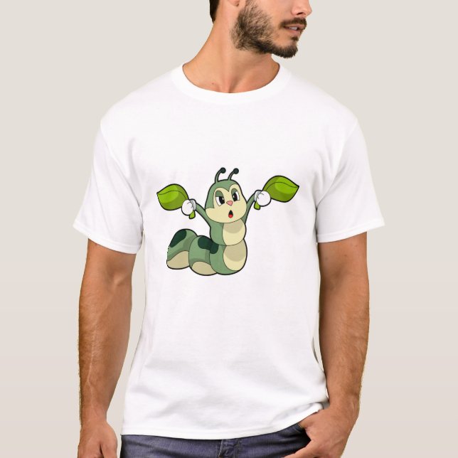 T-shirt Feuilles Caterpillar (Devant)