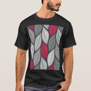 T-shirt Feuilles colorés : motif sans couture dessiné à la