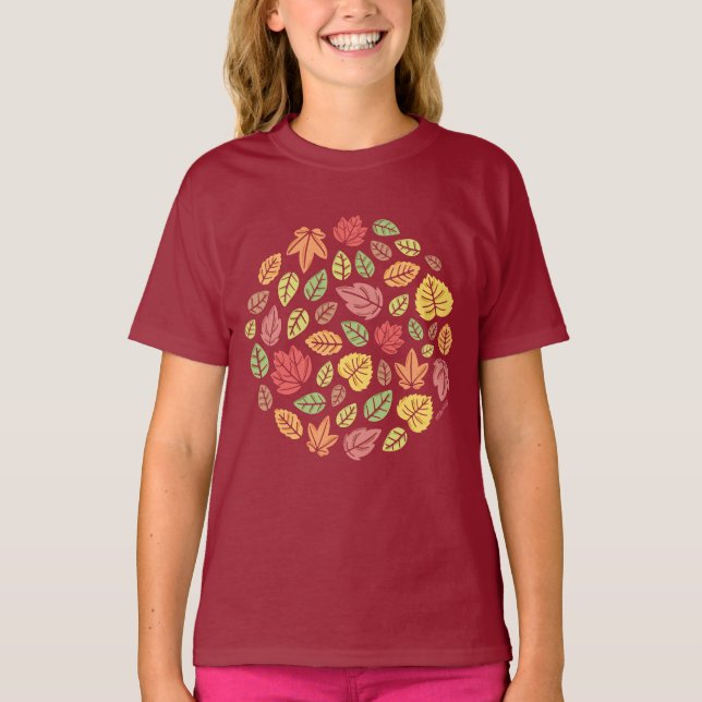 T-shirt Feuilles d'automne (Devant)