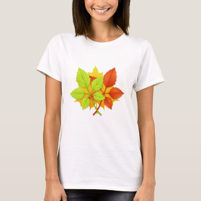 T-shirt Feuilles d'automne (Devant)