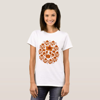 T-shirt Feuilles d'automne citrouille