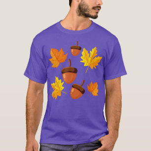 T-shirt Feuilles d'automne et Acorns automne pour les femm
