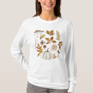 T-shirt Feuilles d'automne et Citrouille
