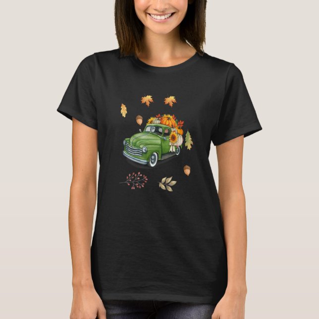T-shirt Feuilles D'Automne Et Les Acorns Tombent Pour Les  (Devant)