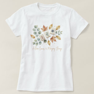 T-shirt Feuilles d'automne et Mahjong Breeze Vintage 