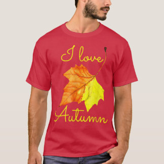 T-shirt Feuilles D'Automne, J'Aime L'Automne, Les Amateurs